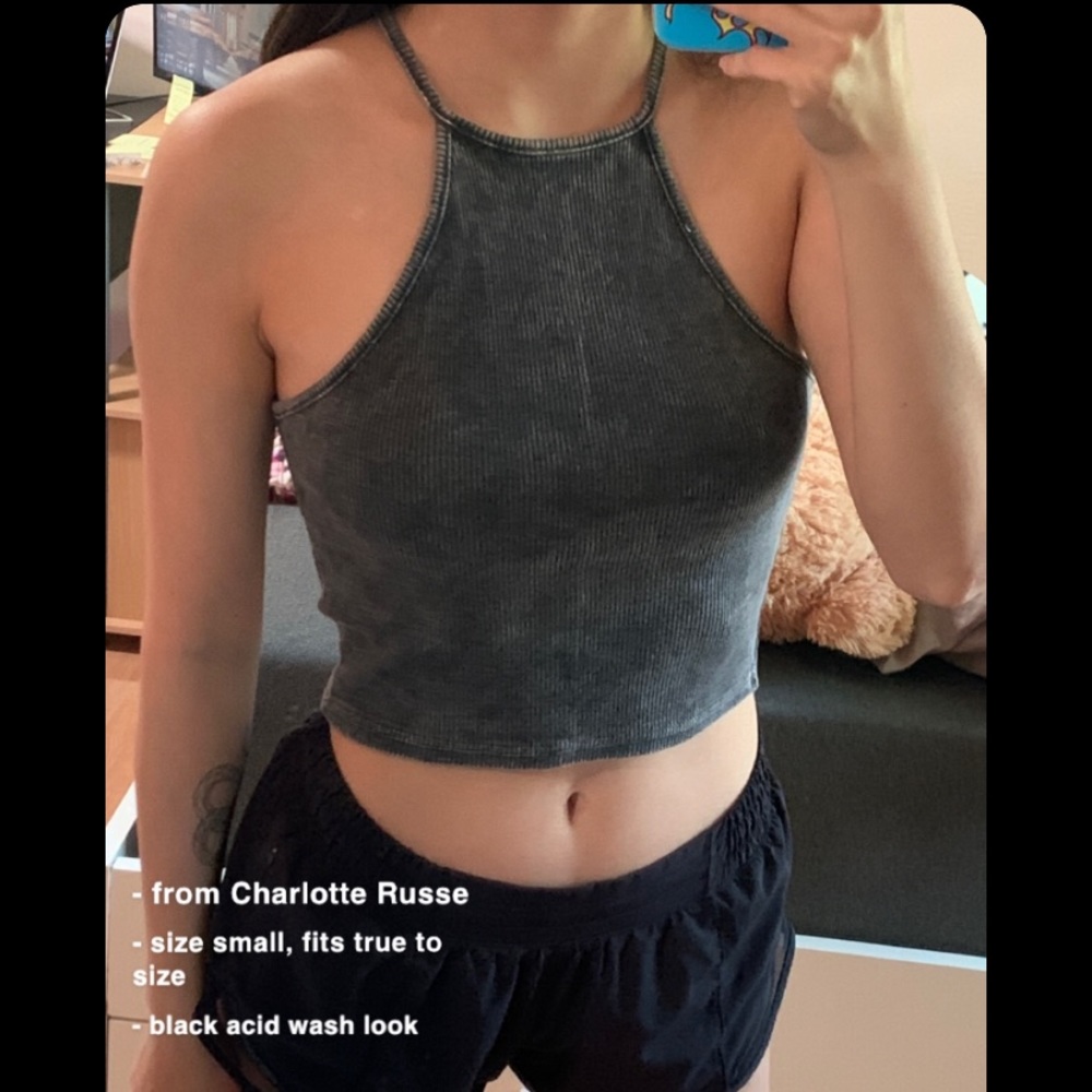 Charlotte Russe acid washed tank top